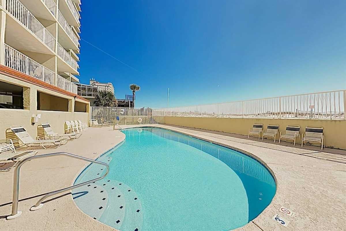 Outdoor pool at Clearwater condos in Gulf Shores Alabama
