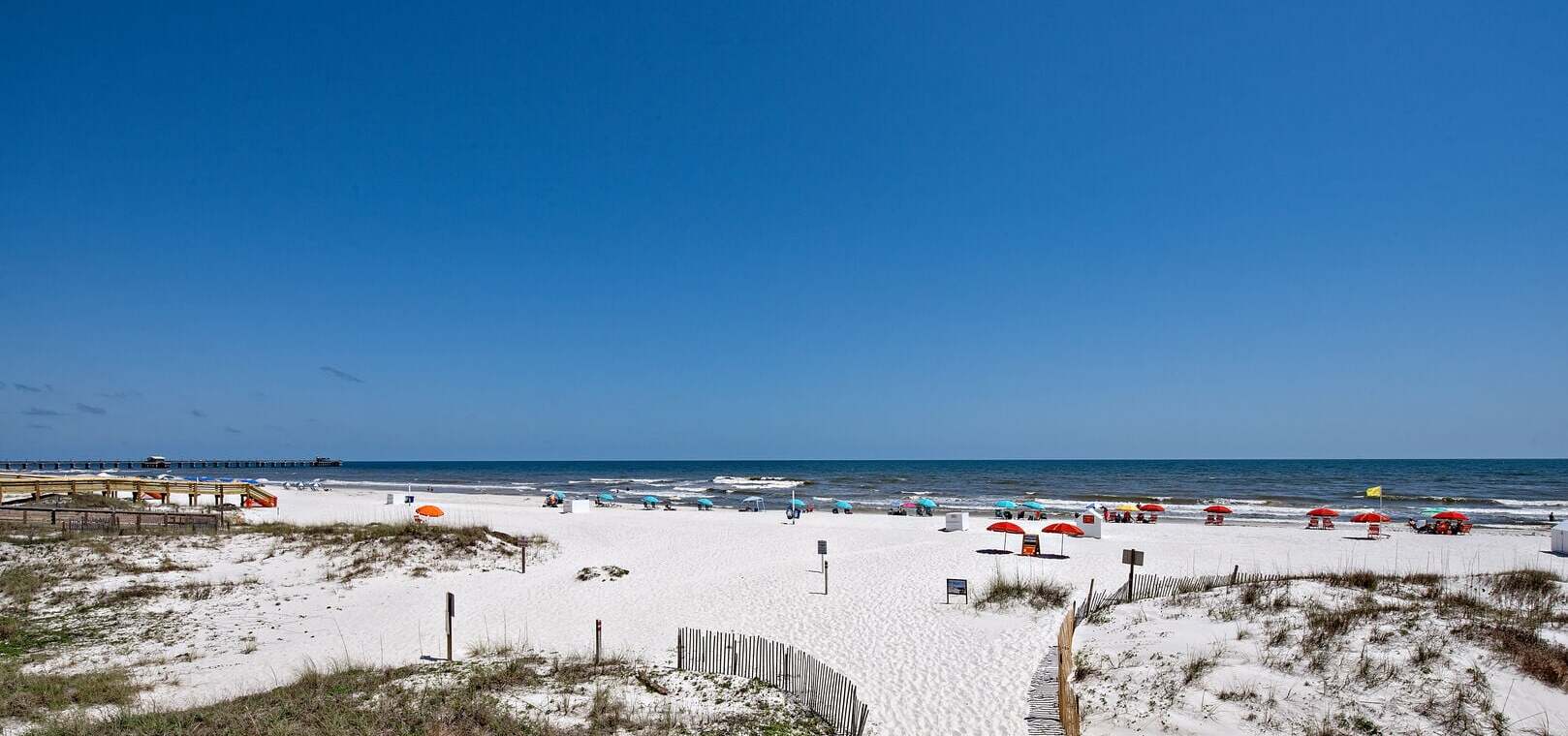 Beach in front of Gulf House in Gulf Shores, Alabama