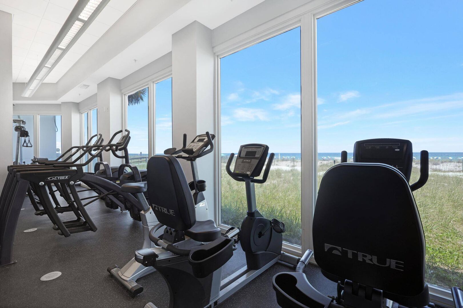 Fitness center overlooking the Gulf at Lighthouse in Gulf Shores Alabama