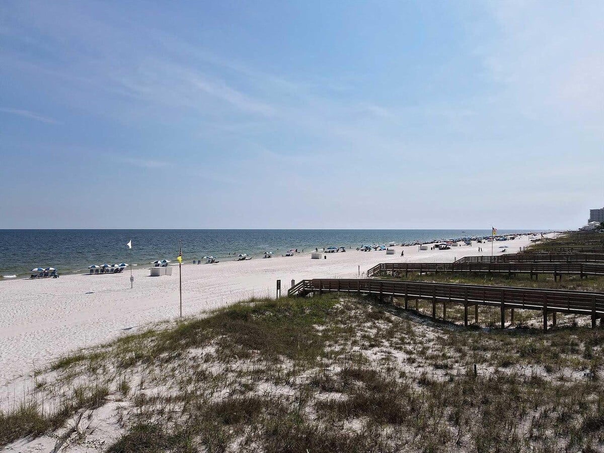 Sand dunes and Gulf view near Belle Vista in Orange Beach, Alabama