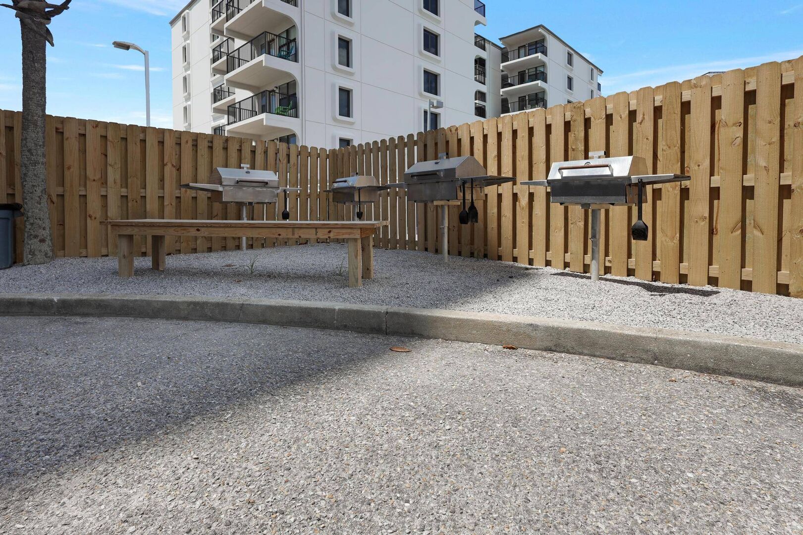 Outdoor grilling area at Lighthouse in Gulf Shores Alabama
