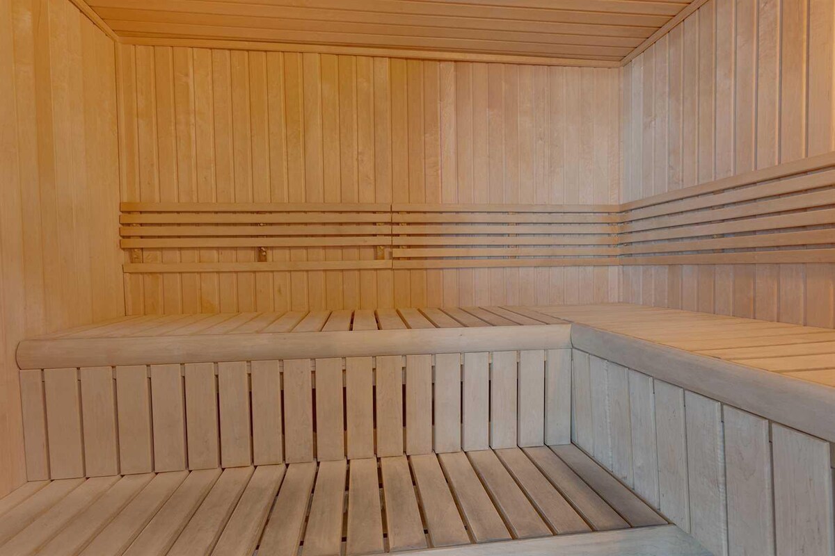Wooden sauna at Crystal Shores West vacation condos in Gulf Shores Alabama