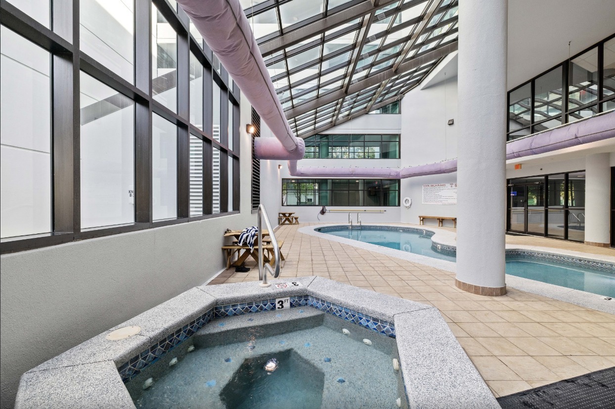 Indoor hot tub at Lighthouse on the Bay in Orange Beach, Alabama