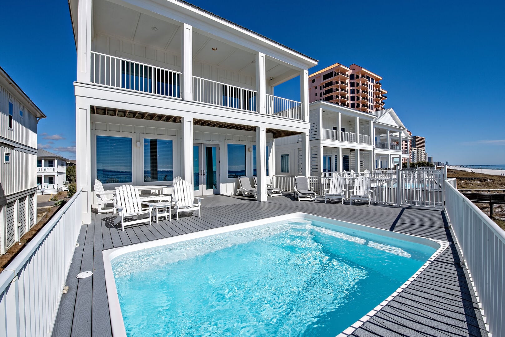 Private pool and deck at Orange Beach House West in Orange Beach, Alabama