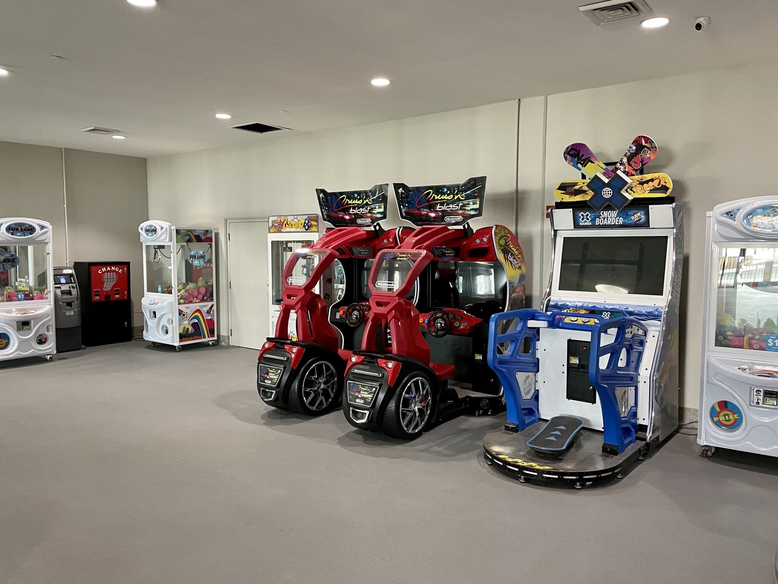 Game room with arcade games at Phoenix Oasis, formerly Phoenix West II, in Orange Beach, Alabama