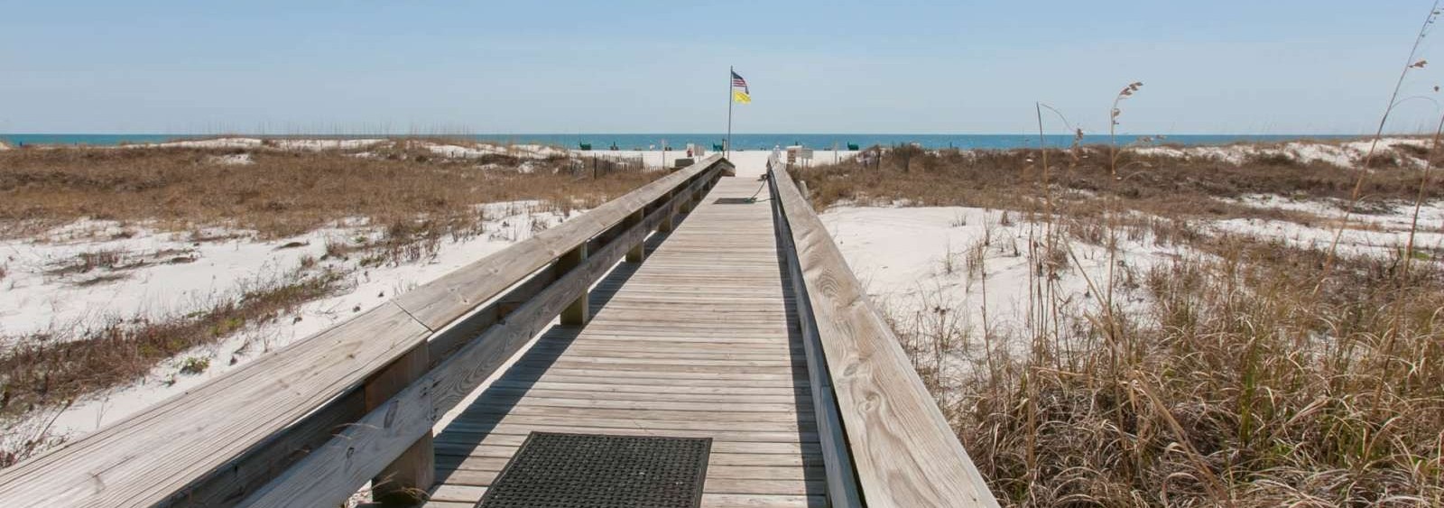 Boardwalk to the beach and Gulf at Phoenix VI in Orange Beach, Alabama