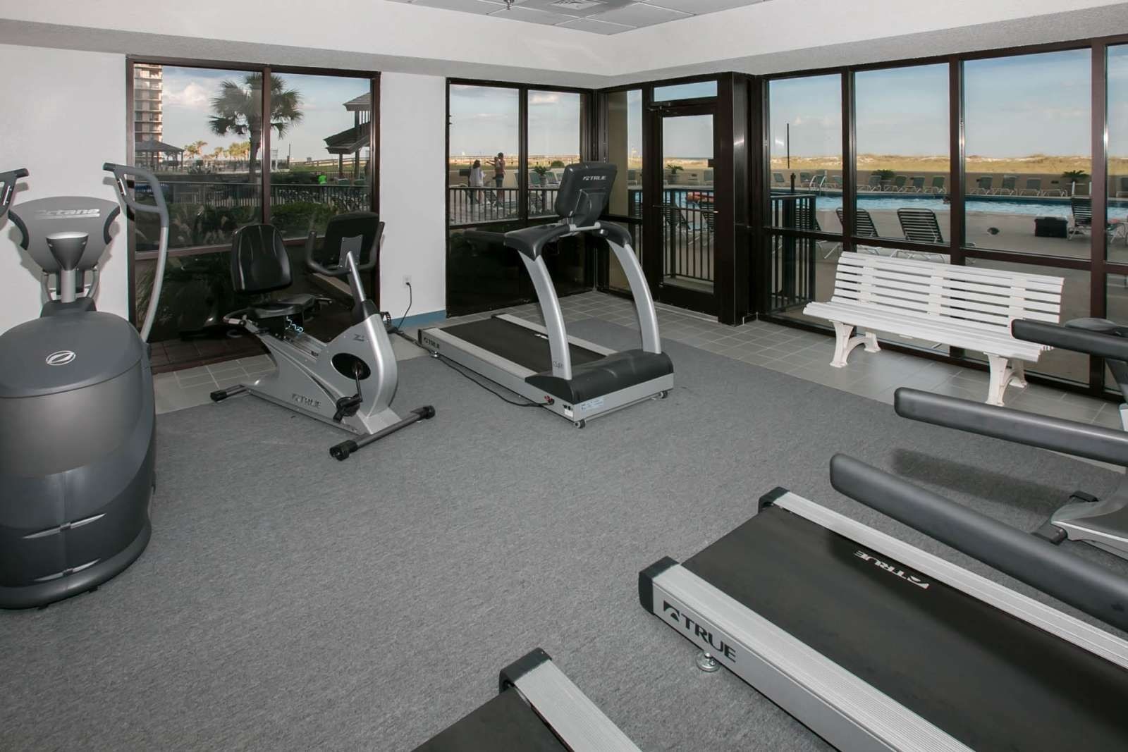Fitness room at Phoenix VII in Orange Beach, Alabama