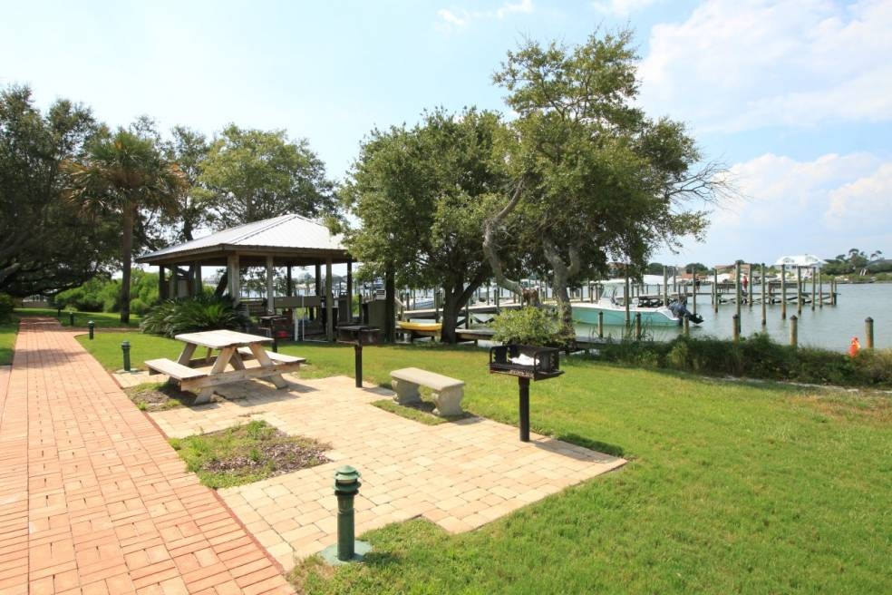 Gazebo with picnic tables and grills at Shipwatch in Perdido Key, Florida