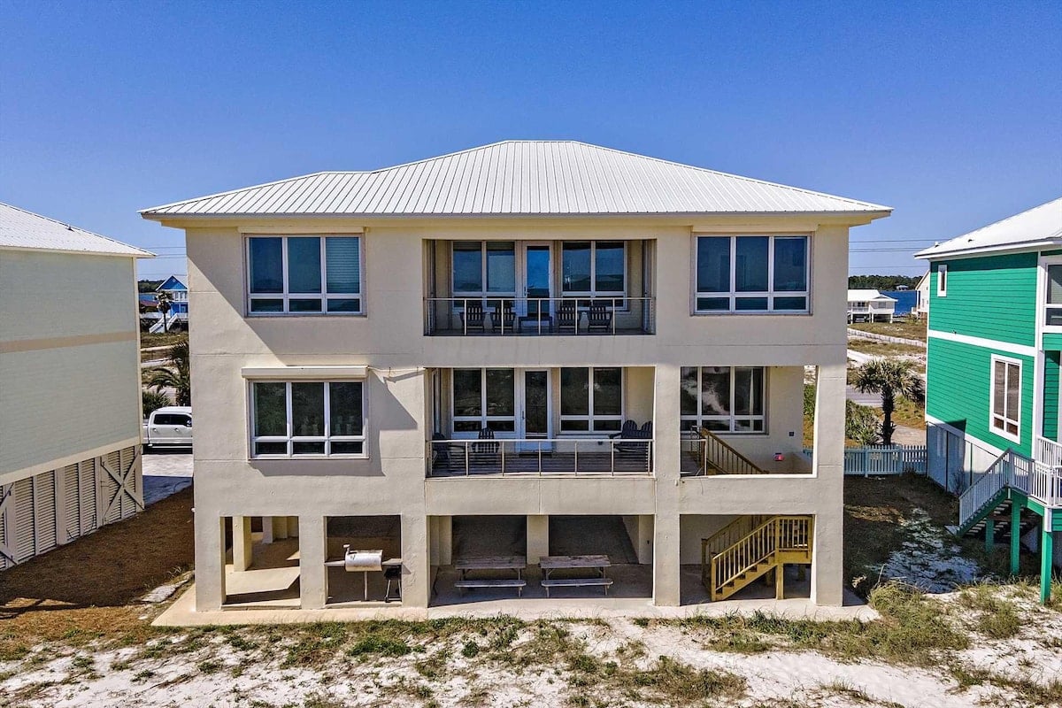 Beach house with balconies at Southern Belle in Gulf Shores, Alabama