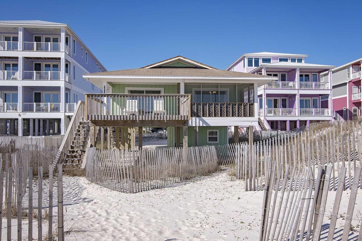 Beach house on the dunes at The Hideaway in Gulf Shores, Alabama