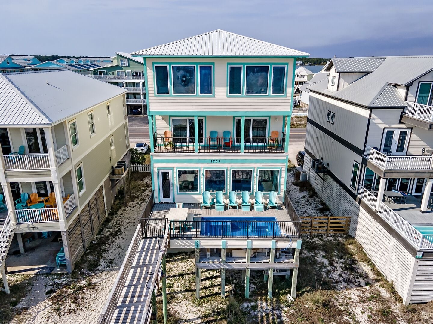 Beach house with private pool at Yassy House in Gulf Shores, Alabama